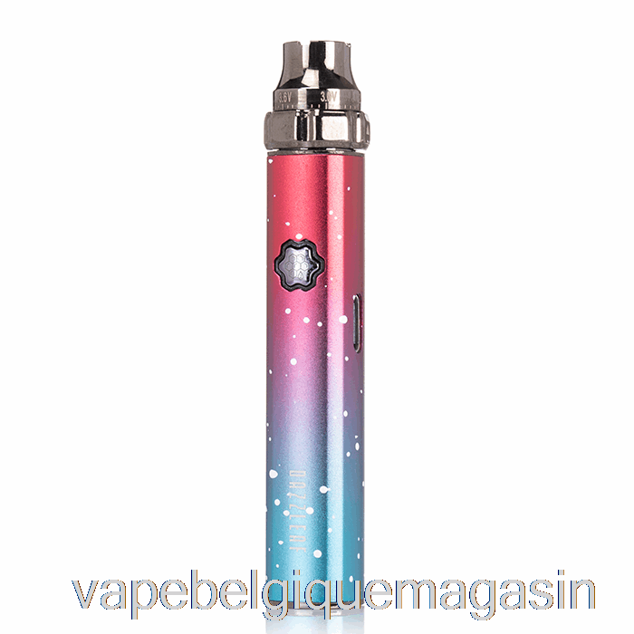 Vape Juice Dazzleaf Squarii Top Twist 510 Batterie Rose Corail / éclaboussures Bleues